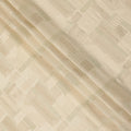 Cream Self Textured Geometric Pattern Viscose Cotton Fabric 110 Cms India-D27024 - Regal Fabrics