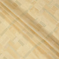 Light Yellow Geometric Self Design Viscose Cotton Fabric 110 Cms India-D27021 - Regal Fabrics