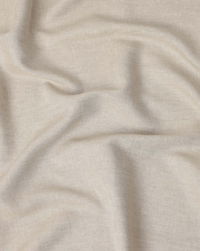 Ivory Cream Pure Linen 60 Lea Fabric 150cm India