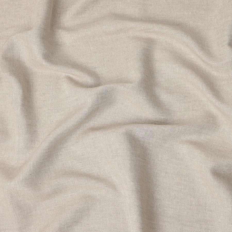 Ivory Cream Pure Linen 60 Lea Fabric 150cm India