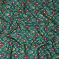 Green Geometric Ethnic Printed Viscose Fabric 110 Cms Made In India-D27380