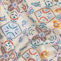Cream Multicolor Geometric Printed Viscose Fabric 110 Cms Made In India-D27378