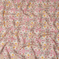 Cream Multicolor Geometric Printed Viscose Fabric 110 Cms Width Made In India-D27376