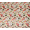 Cream Peach Floral Line Art Printed Viscose Crepe Fabric 110 Cms Width Made in India-D27572