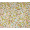 Light Green Floral Printed Viscose Fabric Raw Silk Finish Soft Dress Material 110 Cms India-D27329