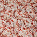 Ivory Peach Floral Printed Viscose Fabric Raw Silk Finish Soft Elegant Dress Material 110 Cms India-D27330
