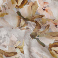 Sandy Warm Beige Floral Viscose Digital Print Fabric 110cm