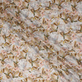 Sandy Warm Beige Floral Viscose Digital Print Fabric 110cm