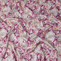Orchid Magenta Purple Floral Viscose Digital Print Fabric