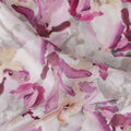 Orchid Magenta Purple Floral Viscose Digital Print Fabric