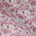 Orchid Magenta Purple Floral Viscose Digital Print Fabric