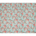 Aqua Mint Floral Printed Viscose Fabric Soft Lightweight Flowing Dress Material for Apparel Sewing Craft Use 110 Cms Width India Origin-D27308