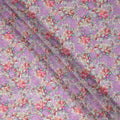 Lavender Purple Floral Printed Viscose Fabric Soft Lightweight Flowing Dress Material for Apparel Sewing Craft Use 110 Cms Width India Origin-D27309
