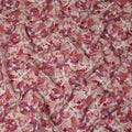 Dusty Rose Abstract Printed Viscose Fabric Artistic Contemporary Design Soft Flowing Apparel Material 110 Cms India-D27322