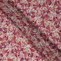 Dusty Rose Abstract Printed Viscose Fabric Artistic Contemporary Design Soft Flowing Apparel Material 110 Cms India-D27322