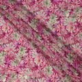Pink Floral Printed Viscose Fabric 110 Cms India Origin-D27555