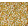 Mustard Yellow Floral Printed Viscose Fabric Soft Lightweight Flowing Dress Material for Apparel Sewing Craft Fashion Use 110 Cms Width India Origin-D27315