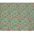 Mint Green Beige & Blush Floral Printed Viscose Silk Crepe Fabric 110 Cms India-D26860