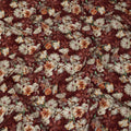 Maroon Floral Printed Viscose Fabric 110 Cms India Origin-D27561