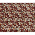 Deep Wine Maroon Ivory & Beige Floral Printed Viscose Silk Crepe Fabric 110 Cms India-D26864