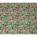 Green Floral Printed Viscose Fabric 110 Cms India Origin-D27560