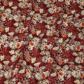 Maroon Floral Printed Viscose Fabric Soft Lightweight Flowing Dress Material for Apparel Sewing Craft Use 110 Cms Width India Origin-D27312