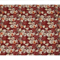Maroon Floral Printed Viscose Fabric Soft Lightweight Flowing Dress Material for Apparel Sewing Craft Use 110 Cms Width India Origin-D27312