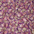 Purple Floral Printed Viscose Fabric Soft Lightweight Flowing Dress Material for Apparel Sewing Craft Fashion Use 110 Cms Width India Origin-D27314