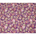 Purple Floral Printed Viscose Fabric Soft Lightweight Flowing Dress Material for Apparel Sewing Craft Fashion Use 110 Cms Width India Origin-D27314
