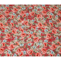 Coral Floral Printed Viscose Fabric 110 Cms India Origin-D27562