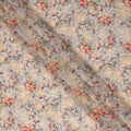 Peach Beige Floral Printed Viscose Fabric 110 Cms India Origin-D27550