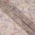 Cream Pastel Floral Watercolor Print Viscose Crepe Fabric 110 Cms India-D27012 - Regal Fabrics