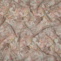 Taupe Beige Pastel Abstract Floral Print Viscose Crepe Fabric 110 Cms India-D27018 - Regal Fabrics