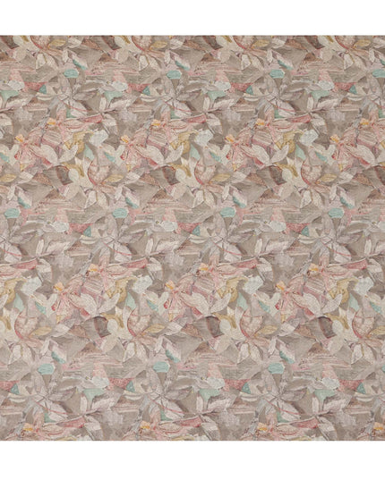 Taupe Beige Pastel Abstract Floral Print Viscose Crepe Fabric 110 Cms India-D27018 - Regal Fabrics