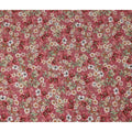 Dusty Rosewood Pink Floral Synthetic Crepe Fabric 110cm