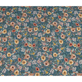 Teal Blue Floral Printed Viscose Crepe Fabric 110 Cms Width Soft Flowing Lightweight Dress Material India-D27932 Regal Fabrics