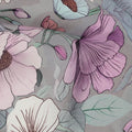 Grey Pastel Floral Allover Digital Print Viscose Crepe Fabric 110 Cms India-D26853