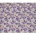 Grey Purple Floral Printed Viscose Crepe Fabric 110 Cms Width Soft Flowing Lightweight Dress Material India-D27928