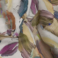 Beige Multicolor Abstract Brushstroke Printed Viscose Crepe Fabric, 110 Cms, India-D27068