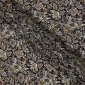 Black Vintage Paisley Floral Print Viscose Crepe Fabric 110 Cms India-D27013 - Regal Fabrics