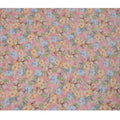 Soft Pink Peach & Sky Blue Floral Printed Viscose Crepe Fabric 110 Cms India-D26858
