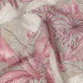 Beige Pink Floral Printed Viscose Crepe Fabric 110 Cms Width Soft Flowing Lightweight Dress Material India-D27931