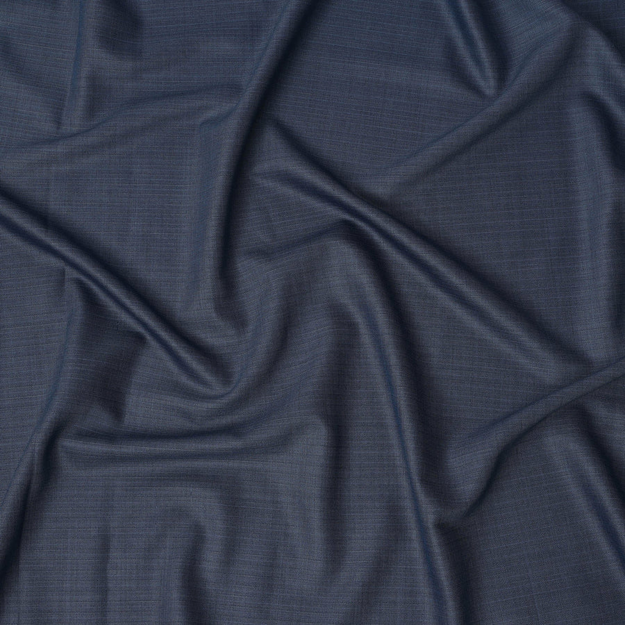 Blue Premium Super 140’s SCABAL English All Wool Suiting Fabric, Width 150 cms, 3.75 Mtrs Cut, Made in United Kingdom-D26781