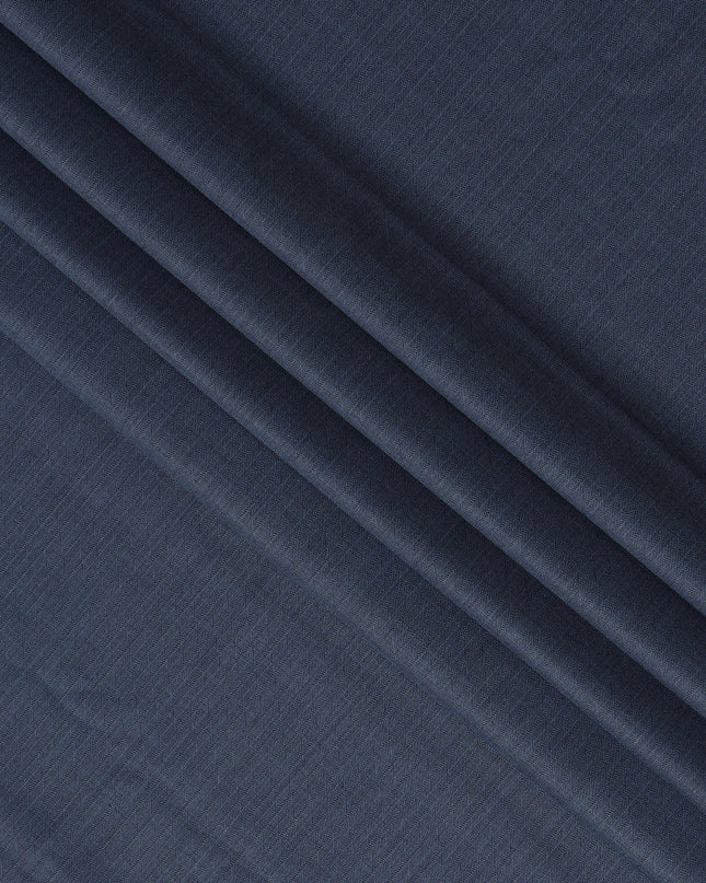 Blue Premium Super 140’s SCABAL English All Wool Suiting Fabric, Width 150 cms, 3.75 Mtrs Cut, Made in United Kingdom-D26781