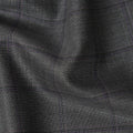 Grey Check Premium Super 140’s SCABAL English All Wool Suiting Fabric, Width 150 cms, 3.75 Mtrs Cut, Made in United Kingdom-D26780