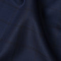 Navy Blue Check Premium Super 140’s SCABAL English All Wool Suiting Fabric, Width 150 cms, 3.75 Mtrs Cut, Made in United Kingdom-D26790