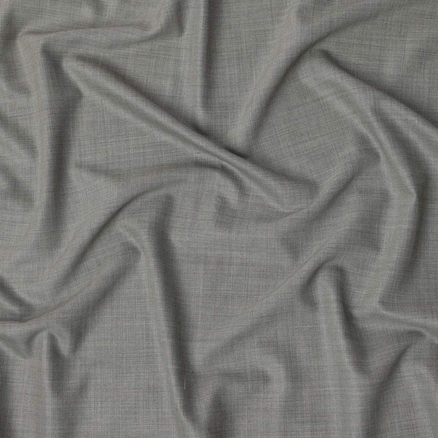Light Grey Textured Super 140’s All Wool Suiting Fabric, 150 cm Width, 3.75 Mtrs Piece, Scabal Premium Cloth, Made in England-D26805