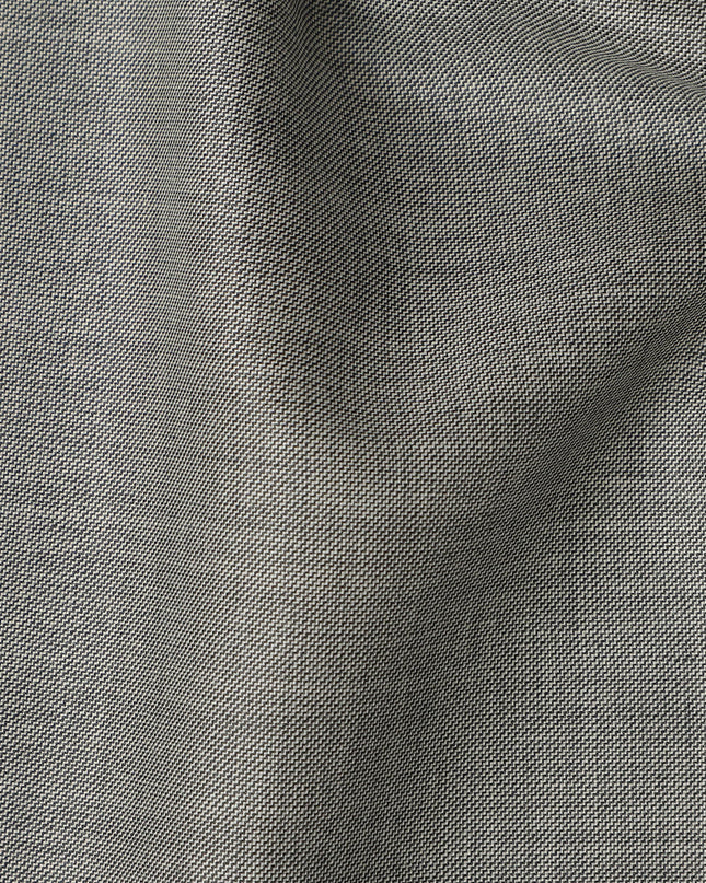 Light Grey Textured Super 140’s All Wool Suiting Fabric, 150 cm Width, 3.75 Mtrs Piece, Scabal Premium Cloth, Made in England-D26805