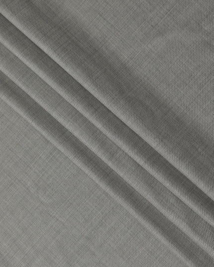 Light Grey Textured Super 140’s All Wool Suiting Fabric, 150 cm Width, 3.75 Mtrs Piece, Scabal Premium Cloth, Made in England-D26805