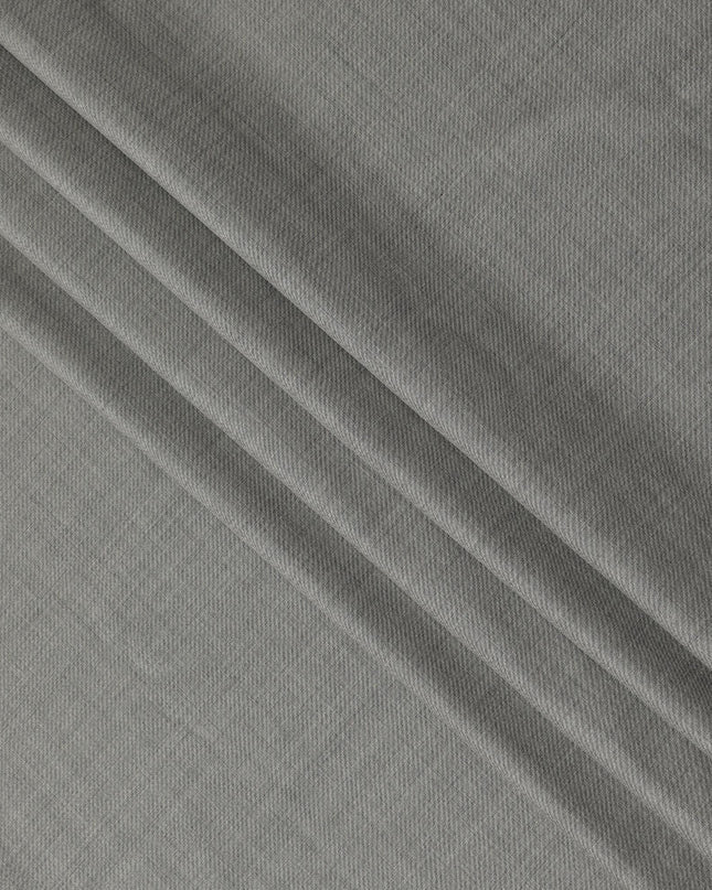 Light Grey Textured Super 140’s All Wool Suiting Fabric, 150 cm Width, 3.75 Mtrs Piece, Scabal Premium Cloth, Made in England-D26805